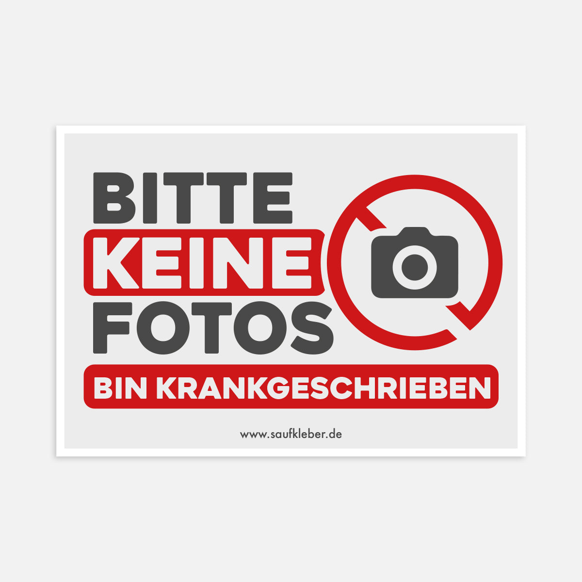 SaufKleber® | Keine Fotos